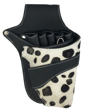 Leather and Fur Shear Holster - Dalmatian 
