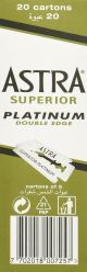 Astra Superior Platinum Double Edge Safety Razor Blades ,100 Blades (20 x 5)